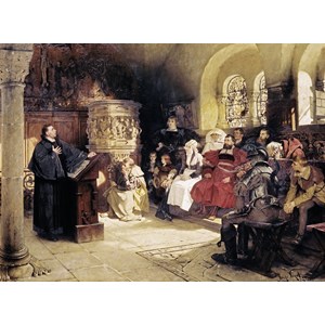 Ravensburger (13953) - "Preaching On The Wartburg" - 300 piezas