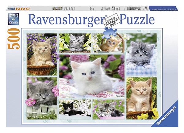 Ravensburger (14196) - "Kittens in their baskets" - 500 piezas