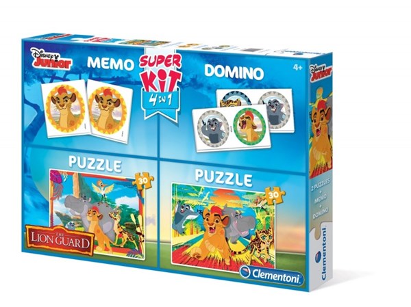 Clementoni (08212) - "Lion Guard + Memo + Domino" - 30 piezas