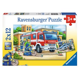 Ravensburger (07574) - "Police and Firefighters" - 12 piezas