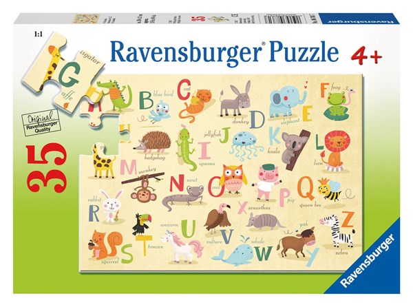 Ravensburger (08761) - "A-Z Animals" - 35 piezas