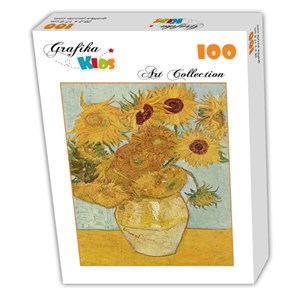Grafika (00033) - Vincent van Gogh: "Vase with 12 sunflowers, 1888" - 100 piezas