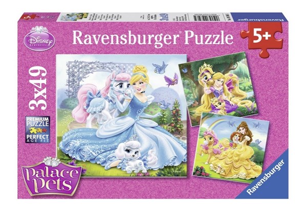 Ravensburger (09346) - "Belle, Cinderella And Raiponce" - 49 piezas