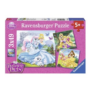 Ravensburger (09346) - "Belle, Cinderella And Raiponce" - 49 piezas