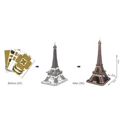 Cubic Fun (MC091H) - "France, Paris: Eiffel Tower" - 82 piezas