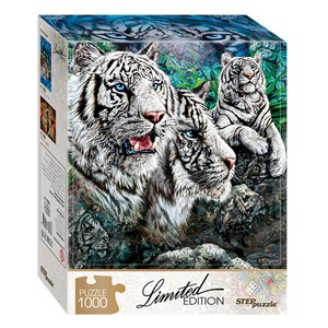 Step Puzzle (79808) - "Find 13 Tigers!" - 1000 piezas