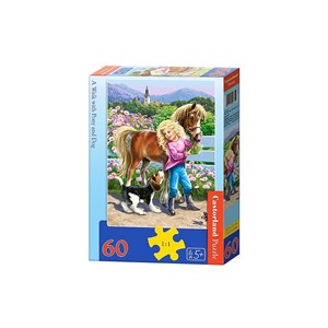 Castorland (B-06755) - "A Walk with Pony and Dog" - 60 piezas