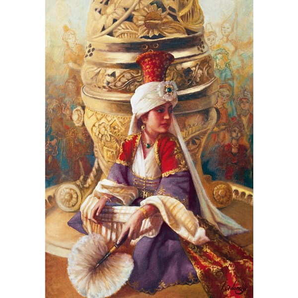 Educa (14724) - Kamil Aslanger: "Sultan Mahi Nigar and Incensory" - 1000 piezas