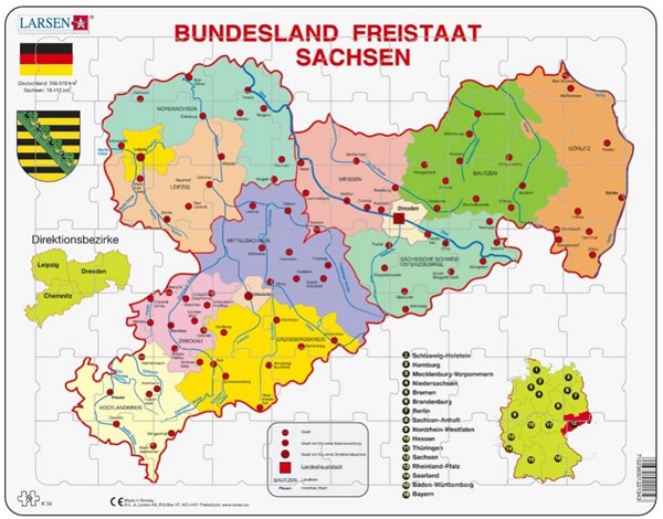 Larsen (K34) - "Bundesland: Freistaat Sachsen" - 70 piezas