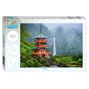 Step Puzzle (78094) - "Temple Seiganto-ji & Nachi Falls" - 560 piezas
