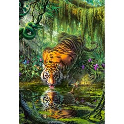 Castorland (C-103935) - "Tiger in the Jungle" - 1000 piezas