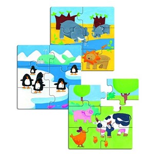 Djeco (01552) - "Animals and Company" - 18 piezas