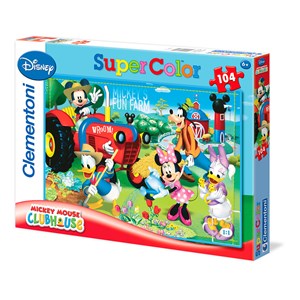 Clementoni (27859) - "Mickey and his Friends at the Farm" - 104 piezas
