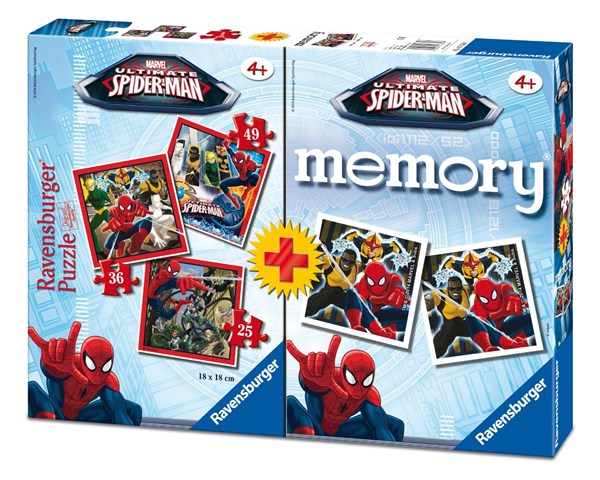 Ravensburger (07359) - "Spiderman + Memory" - 25 36 49 piezas