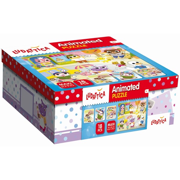 Ludattica (52486) - "Animated Puzzle" - 18 piezas
