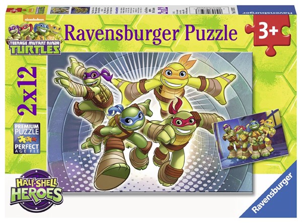 Ravensburger (07597) - "Ninja Turtles" - 12 piezas