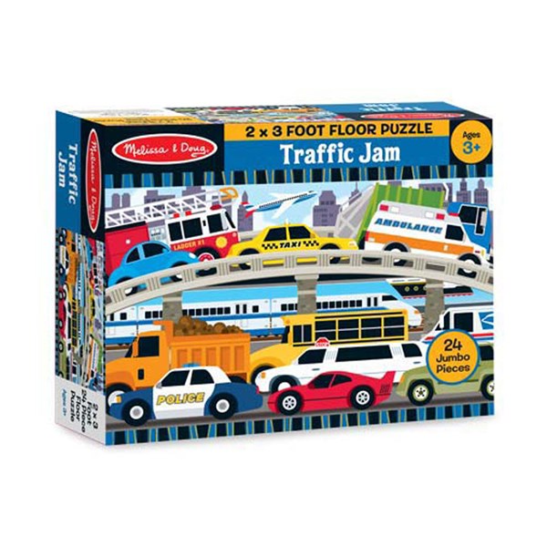 Melissa and Doug (4421) - "Traffic Jam" - 24 piezas