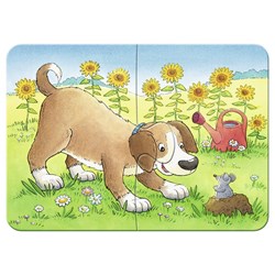 Ravensburger (06951) - "Cute Pets" - 2 4 6 8 piezas