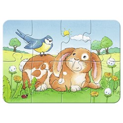 Ravensburger (06951) - "Cute Pets" - 2 4 6 8 piezas