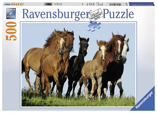 Ravensburger (14717) - "Herd of horses" - 500 piezas