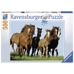 Ravensburger (14717) - "Herd of horses" - 500 piezas