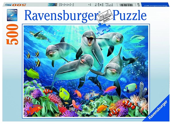 Ravensburger (14710) - "Dolphins in the coral reef" - 500 piezas
