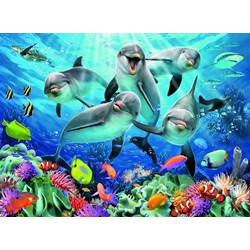 Ravensburger (14710) - "Dolphins in the coral reef" - 500 piezas