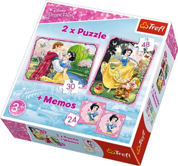 Trefl (90603) - "Disney Princess + Memo" - 30 48 piezas