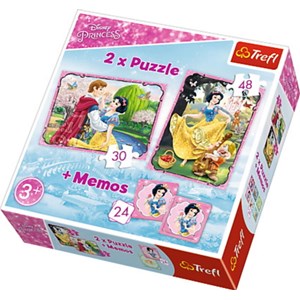 Trefl (90603) - "Disney Princess + Memo" - 30 48 piezas