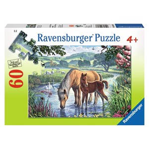 Ravensburger (09617) - Steve Crisp: "Mother and Foal" - 60 piezas