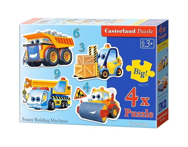 Castorland (B-005024) - "Funny Building Machines" - 3 4 6 9 piezas