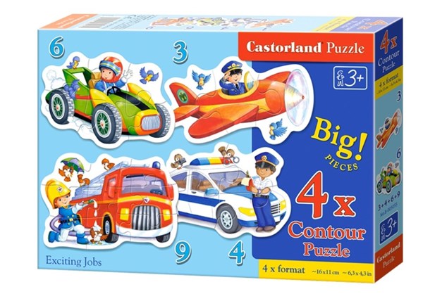 Castorland (B-005055) - "Exciting Jobs" - 3 4 6 9 piezas