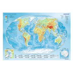 Trefl (10463) - "Physical Map of the World" - 1000 piezas