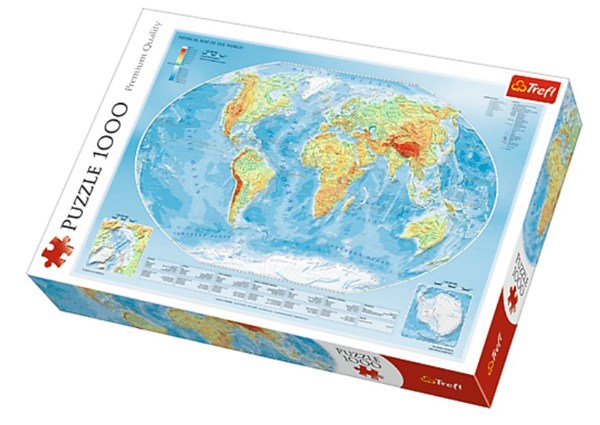 Trefl (10463) - "Physical Map of the World" - 1000 piezas