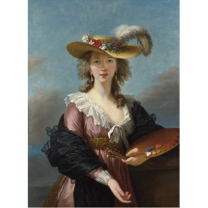 Grafika (02173) - Élisabeth Vigée Le Brun: "Self-portrait in a Straw Hat, 1782" - 300 piezas