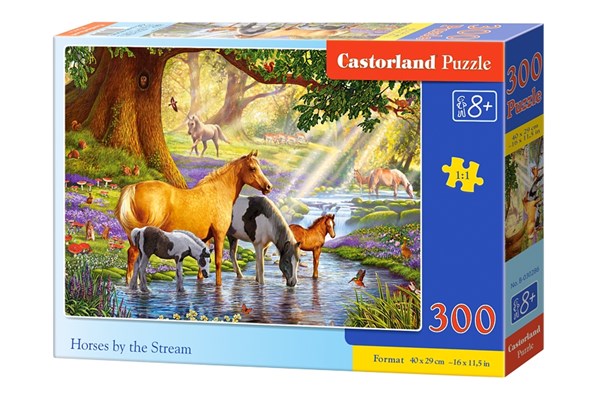 Castorland (B-030286) - "Horses by the Stream" - 300 piezas