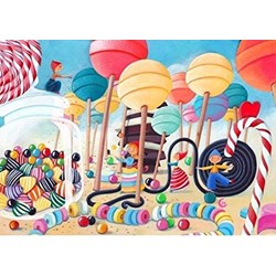 Puzzle Michele Wilson (W149-50) - "Candy Land" - 50 piezas