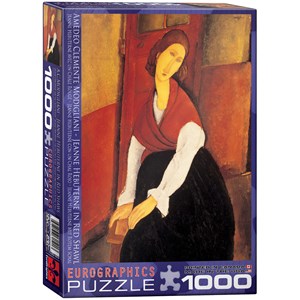 Eurographics (6000-1501) - Amedeo Modigliani: "Jeanne Hebuterne in Red Shawl" - 1000 piezas