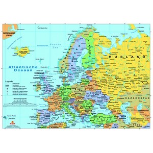 PuzzelMan (123) - "Map of Europe" - 1000 piezas