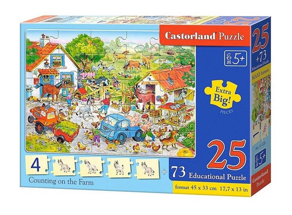 Castorland (E-128) - "Counting on the Farm" - 25 piezas