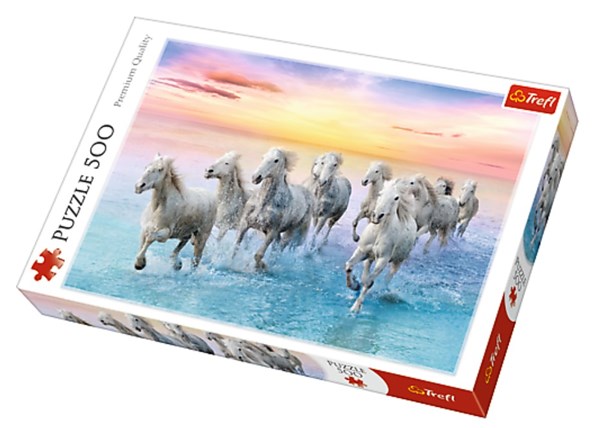 Trefl (37289) - "Galloping White Horses" - 500 piezas
