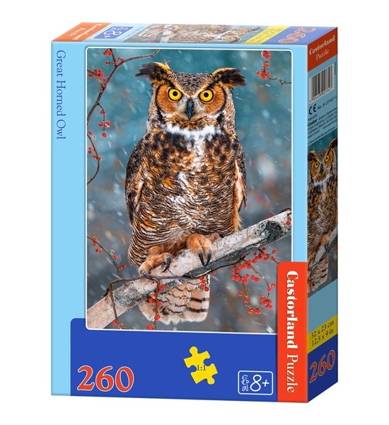 Castorland (B-27347) - "Great Horned Owl" - 260 piezas