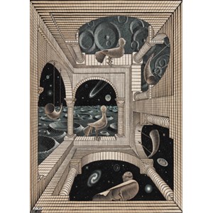 PuzzelMan (863) - M. C. Escher: "Different World" - 1000 piezas