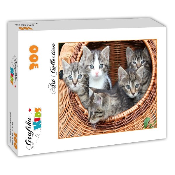 Grafika Kids (00520) - "Kittens in a Basket" - 300 piezas