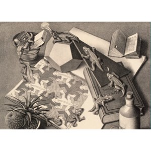 PuzzelMan (821) - M. C. Escher: "Reptiles" - 1000 piezas
