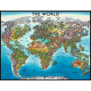 Ravensburger (16683) - "World Map" - 2000 piezas