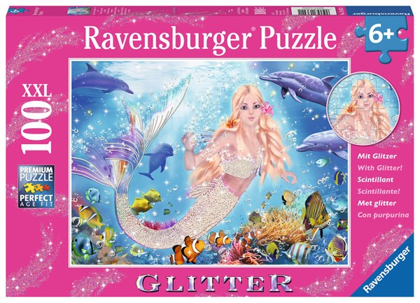 Ravensburger (13642) - "Mermaid and Dolphins" - 100 piezas