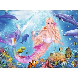 Ravensburger (13642) - "Mermaid and Dolphins" - 100 piezas