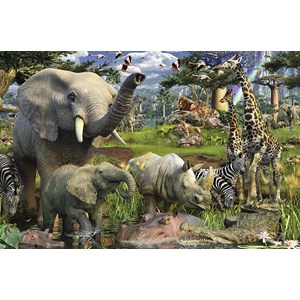 Ravensburger (17070) - "Animals at the Waterhole" - 3000 piezas