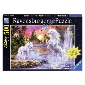 Ravensburger (14873) - "Unicorns At the River" - 500 piezas